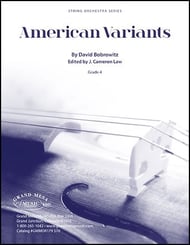 American Variants Orchestra sheet music cover Thumbnail